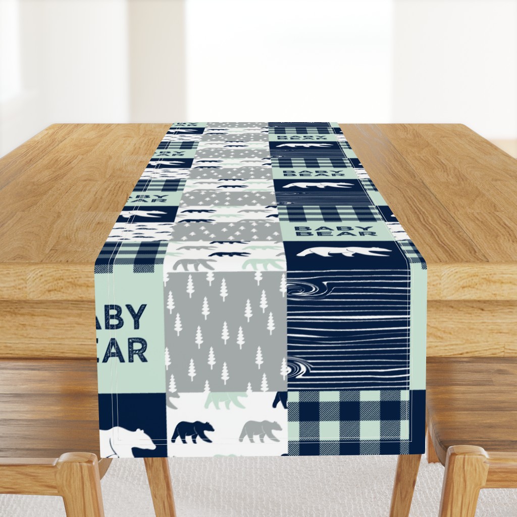 baby bear patchwork quilt top || the northern lights collection