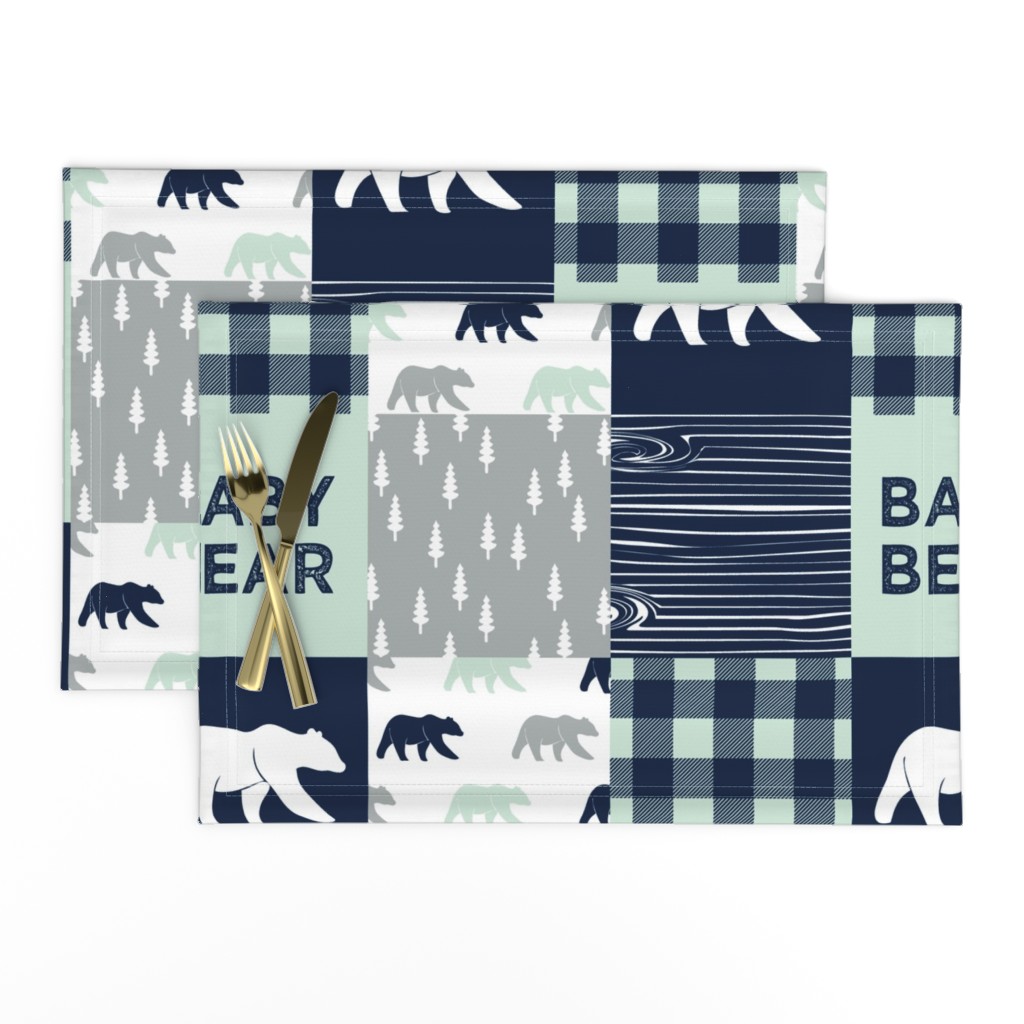 baby bear patchwork quilt top || the northern lights collection