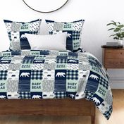 baby bear patchwork quilt top || the northern lights collection