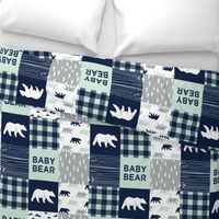 baby bear patchwork quilt top || the northern lights collection