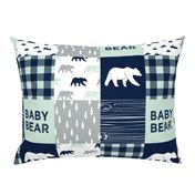 baby bear patchwork quilt top || the northern lights collection