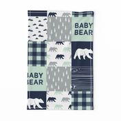 baby bear patchwork quilt top || the northern lights collection