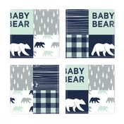 baby bear patchwork quilt top || the northern lights collection