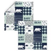 baby bear patchwork quilt top || the northern lights collection