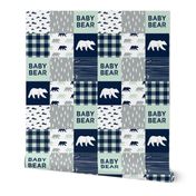 baby bear patchwork quilt top || the northern lights collection