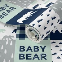 baby bear patchwork quilt top || the northern lights collection