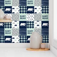 baby bear patchwork quilt top || the northern lights collection