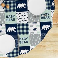 baby bear patchwork quilt top || the northern lights collection