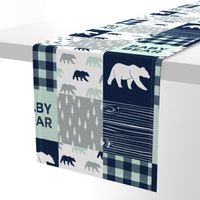 baby bear patchwork quilt top || the northern lights collection