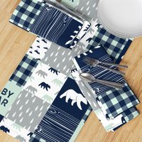 baby bear patchwork quilt top || the northern lights collection