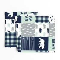 baby bear patchwork quilt top || the northern lights collection