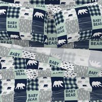 baby bear patchwork quilt top || the northern lights collection