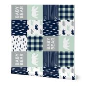 baby bear patchwork quilt top V2 (90)|| the northern light collection