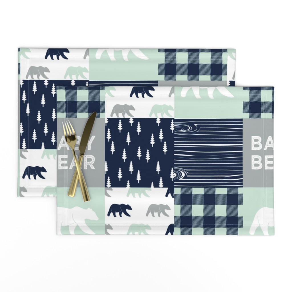 baby bear patchwork quilt top V2 || the northern light collection