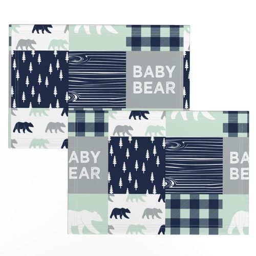 baby bear patchwork quilt top V2 || the northern light collection