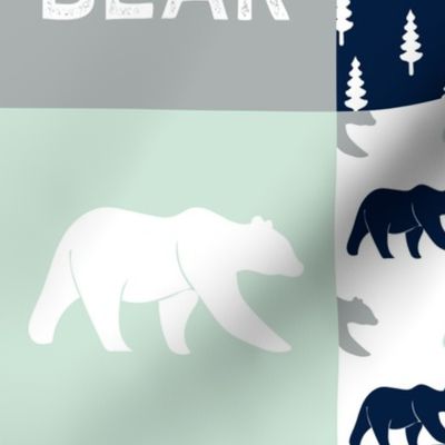 baby bear patchwork quilt top V2 || the northern light collection