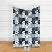 little man patchwork quilt top (90) || the northern lights collection