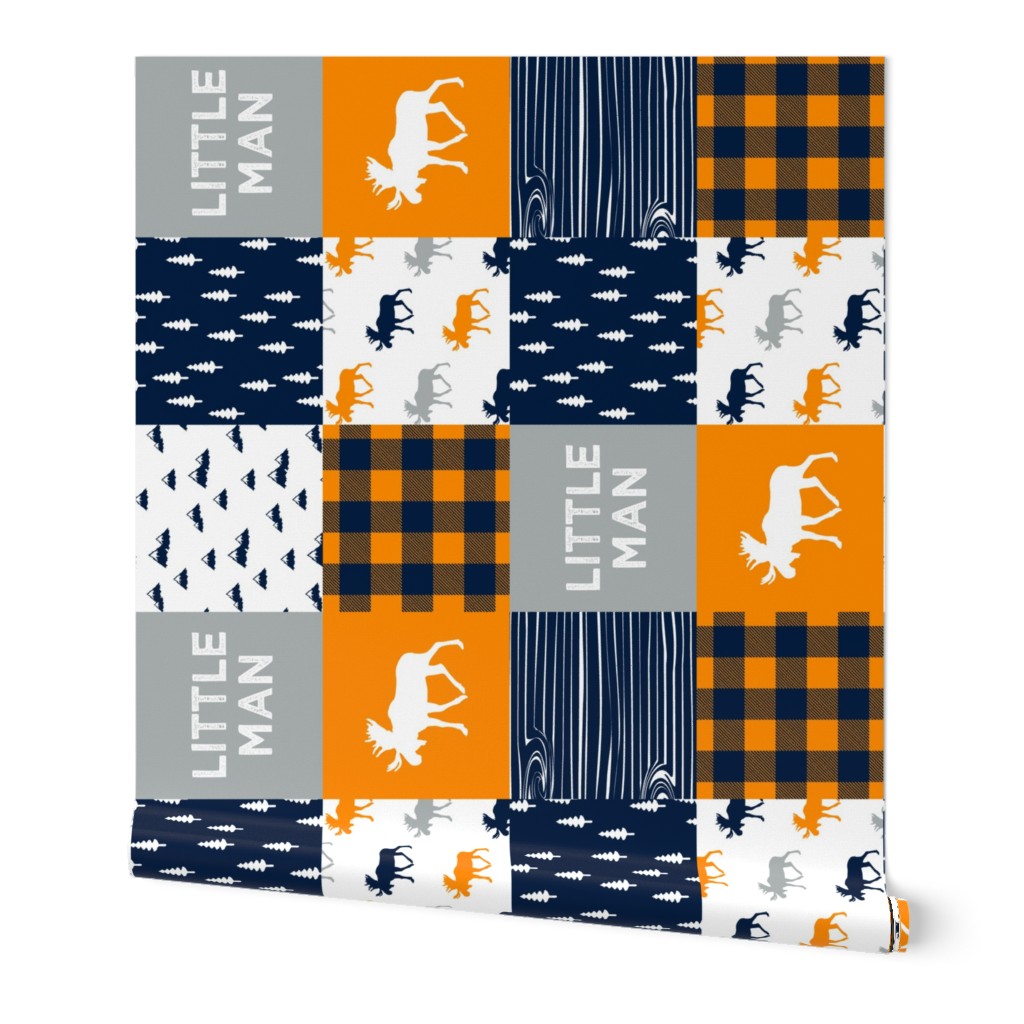 little man patchwork quilt top (90) || the great outdoors collection