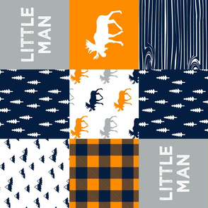 little man patchwork quilt top (90) || the great outdoors collection