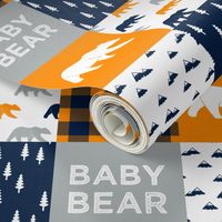 baby bear patchwork quilt top  || the great outdoors collection