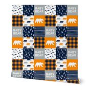 baby bear patchwork quilt top  || the great outdoors collection