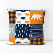 baby bear patchwork quilt top  || the great outdoors collection