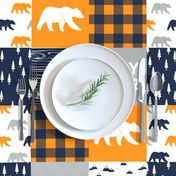 baby bear patchwork quilt top  || the great outdoors collection