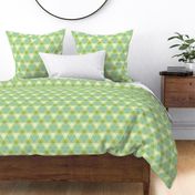 triangle gingham in oolong green, yellow and aqua
