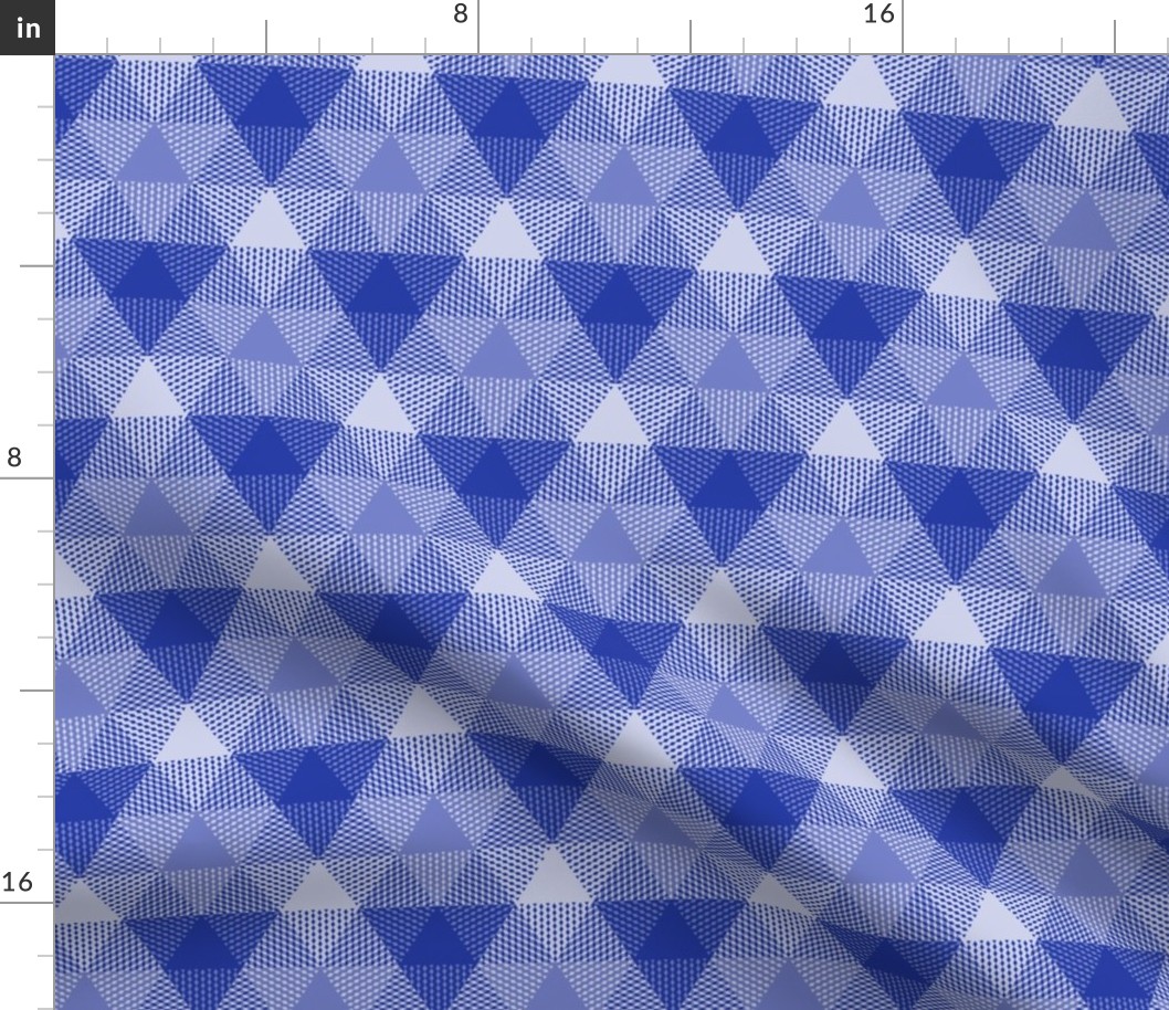 triangle gingham in morning blue