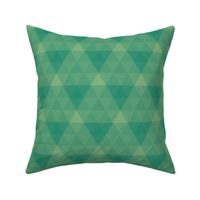 triangle gingham in green-gold