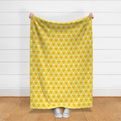 triangle gingham - gold, yellow and white