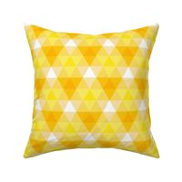 triangle gingham - gold, yellow and white