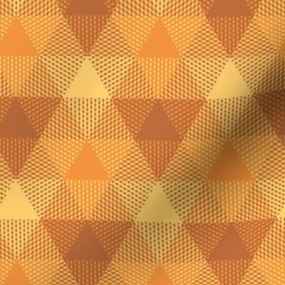 triangle gingham - copper, gold, brass