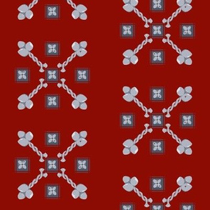 Spoonflower Coat of Arms Red - Grey