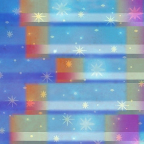 Ombre Starry Night Border