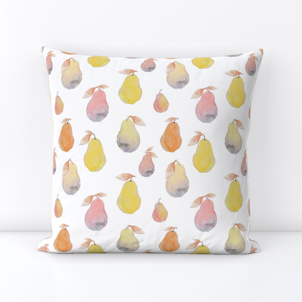 Pastel Watercolor Pears