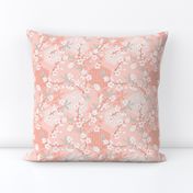 Kimono Pattern - Blossoms on Coral