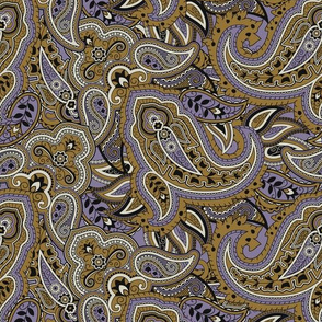 Cass Paisley - Lilac/Gold