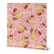 Pink Cupcake Paisley