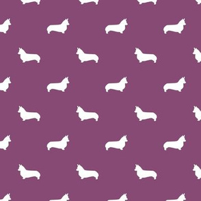 amethyst corgi silhouette dog fabric cute dog design pets fabric for sewing