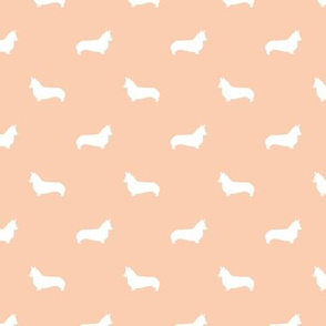 apricot corgi silhouette dog fabric cute dog design pets fabric for sewing