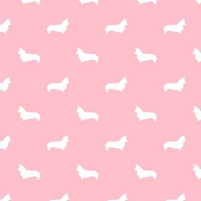 blossom corgi silhouette dog fabric cute dog design pets fabric for sewing