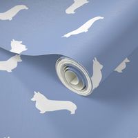 cerulean corgi silhouette dog fabric cute dog design pets fabric for sewing