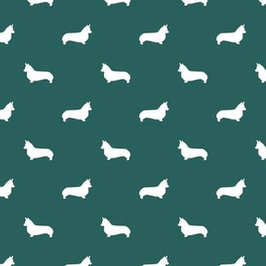 eden green corgi silhouette dog fabric cute dog design pets fabric for sewing