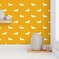 golden corgi silhouette dog fabric cute dog design pets fabric for sewing