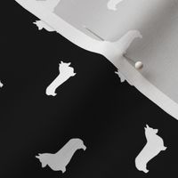 marine blue corgi silhouette dog fabric cute dog design pets fabric for sewing