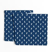 navy corgi silhouette dog fabric cute dog design pets fabric for sewing