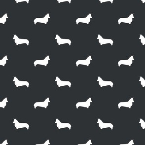 space grey corgi silhouette dog fabric cute dog design pets fabric for sewing