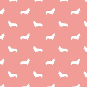 sweet pink corgi silhouette dog fabric cute dog design pets fabric for sewing