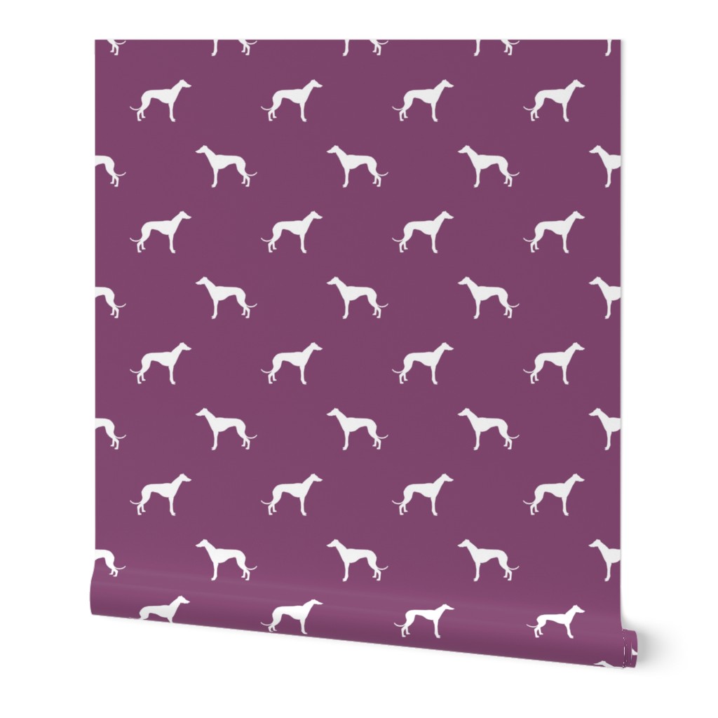 amethyst greyhound dog silhouette fabric